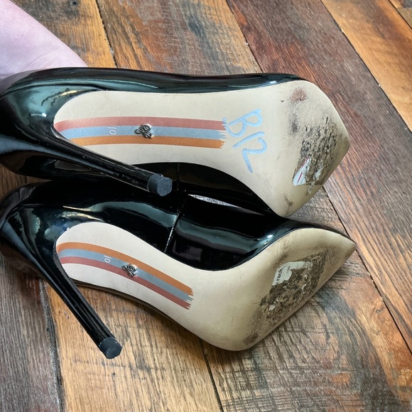 Sam Edelman Hazel Black Patent Leather Pointed Toe Stiletto Heels 10 - Picture 9 of 9